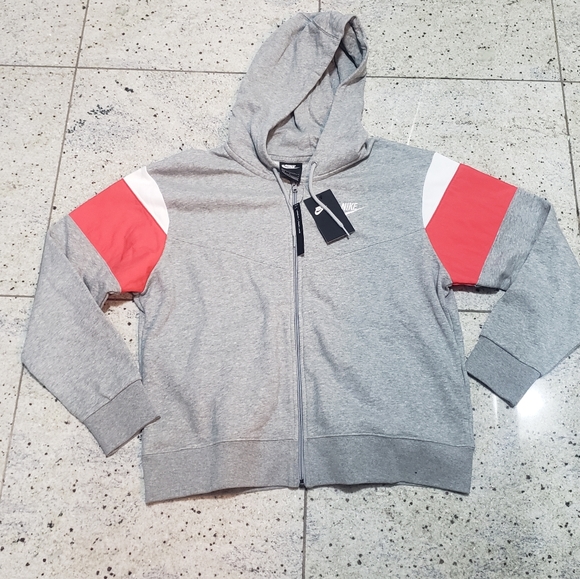 Nike Tops - New Nike womens grey red hoodie.